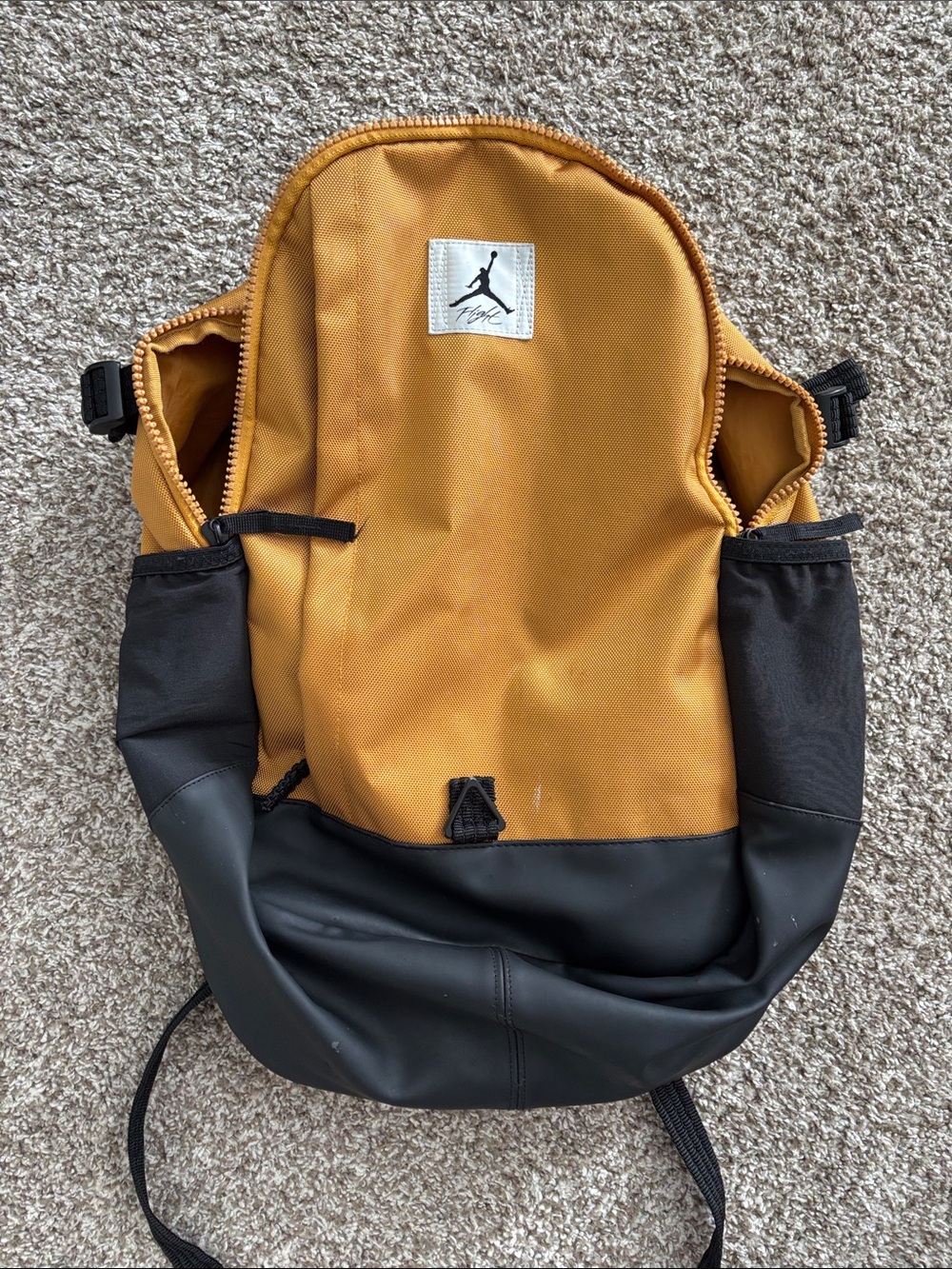 Jordan Men's Mustard and Black Sport Backpack